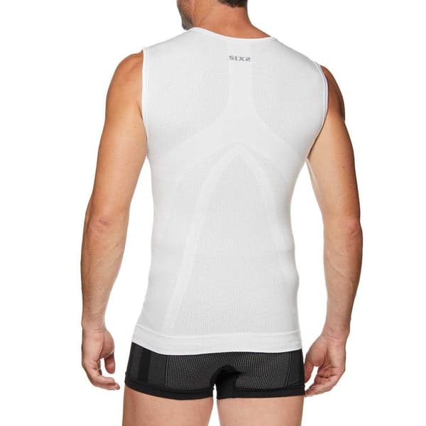 Sixs Ärmlös T-shirt Carbon Vit XS-S Man