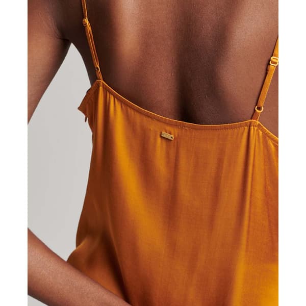 Superdry Ärmlös Innerklänning Satin Cami Mini Orange M Kvinna
