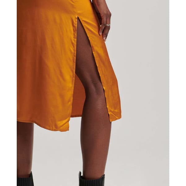 Superdry Ärmlös Innerklänning Satin Cami Mini Orange M Kvinna