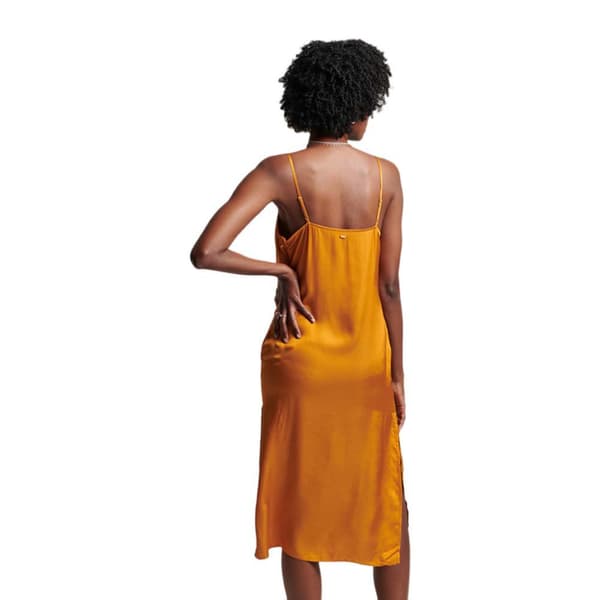 Superdry Ärmlös Innerklänning Satin Cami Mini Orange M Kvinna