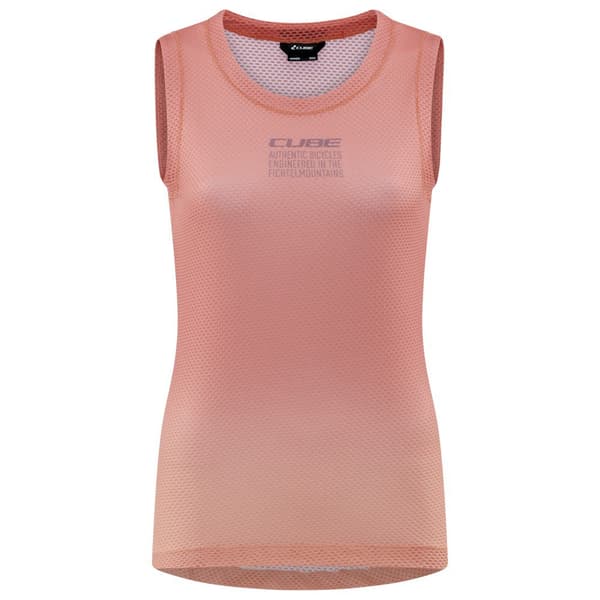 Cube Ærmeløst Bundlag Mesh Rosa XS Kvinde