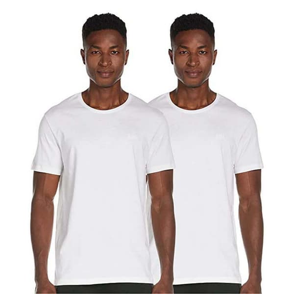 Boss Comfort Kortärmad Crew Neck Baslager 2 Enheter Vit M Man