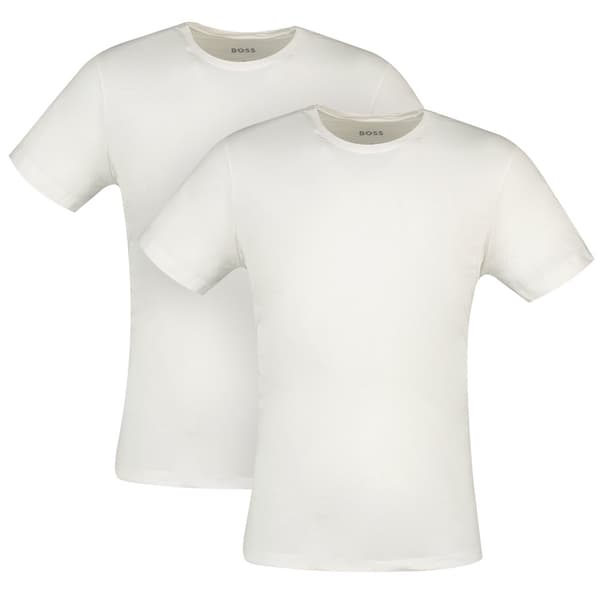 Boss Comfort Kortærmet Crew Neck Baselayer 2 Enheder Hvid M Mand