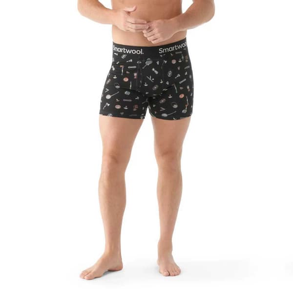 Smartwool Merino Print Brief Boxare Svart L Man