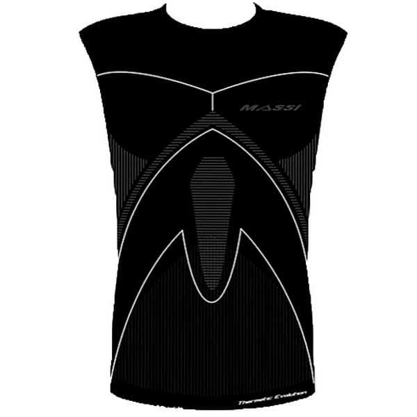 Massi Thermetic Evolution Carbon Ærmeløs Baselayer Sort L Mand