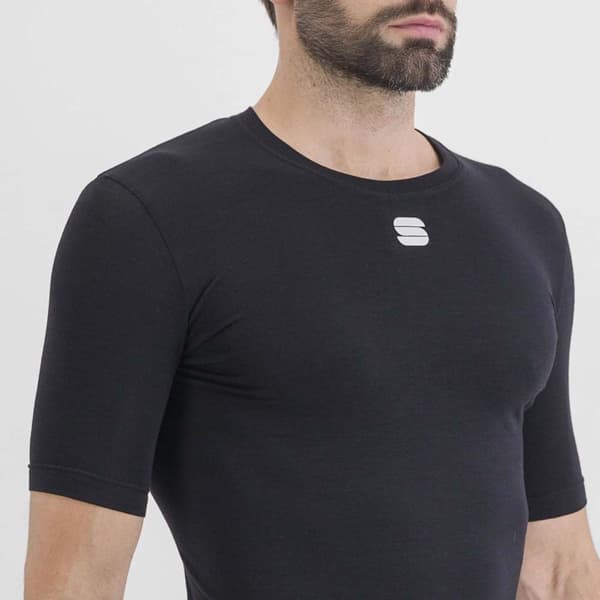 Sportful Merino Layer Kortærmet Baselayer Sort 2XL Mand