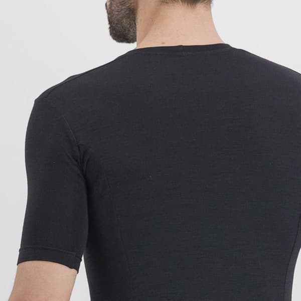 Sportful Merino Layer Kortærmet Baselayer Sort 2XL Mand