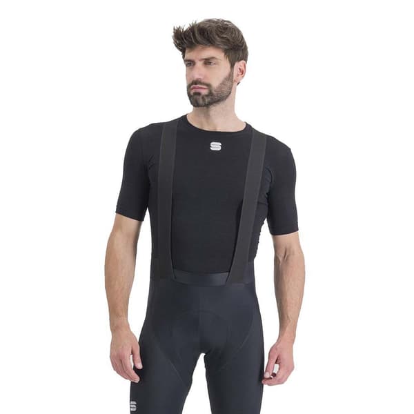 Sportful Merino Layer Kortærmet Baselayer Sort 2XL Mand