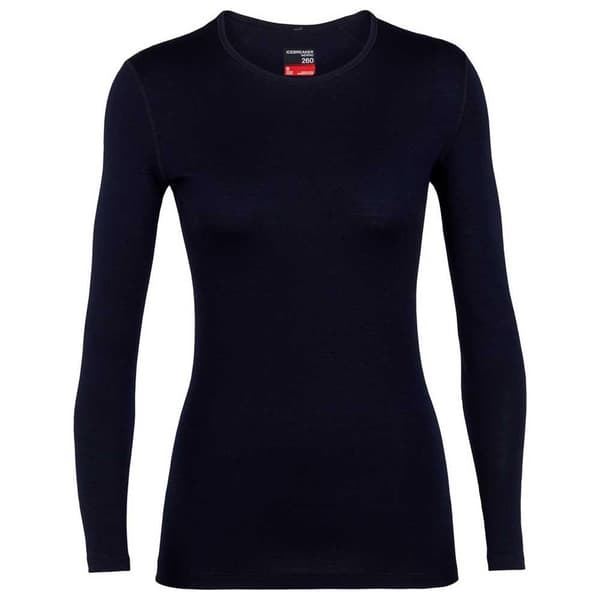 Icebreaker 260 Tech Crew Merino Langærmet Baselayer Blå XS Kvinde