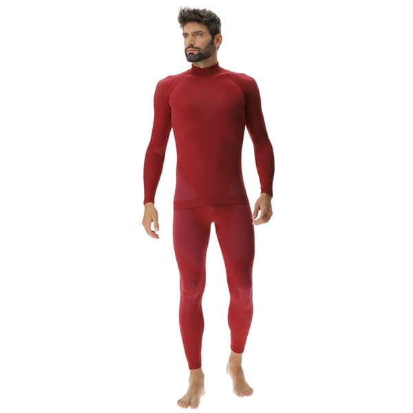 Uyn Evolutyon Turtle Neck Langærmet Baselayer Rød L / XL Mand