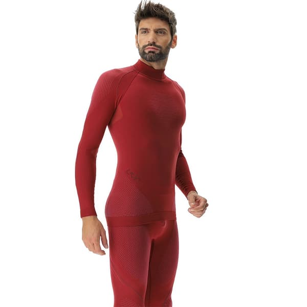 Uyn Evolutyon Turtle Neck Langærmet Baselayer Rød L / XL Mand