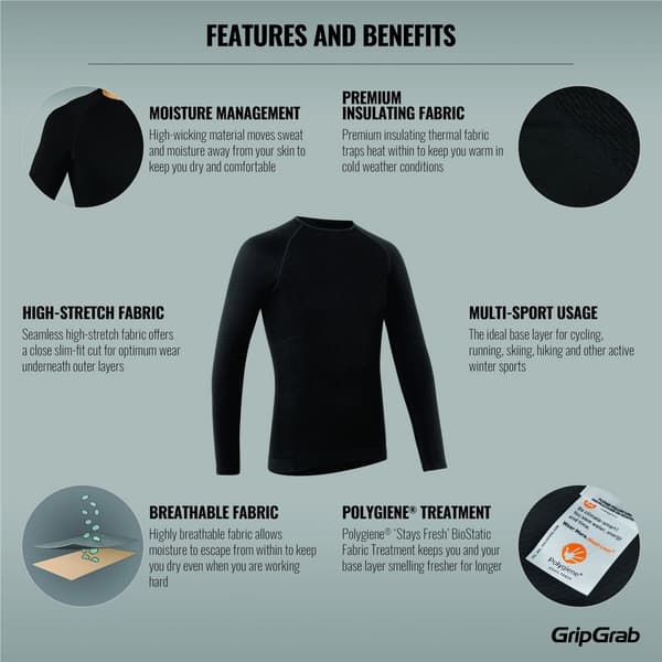 Gripgrab Expert 2 Thermal Langærmet Baselayer Sort XS-S Mand