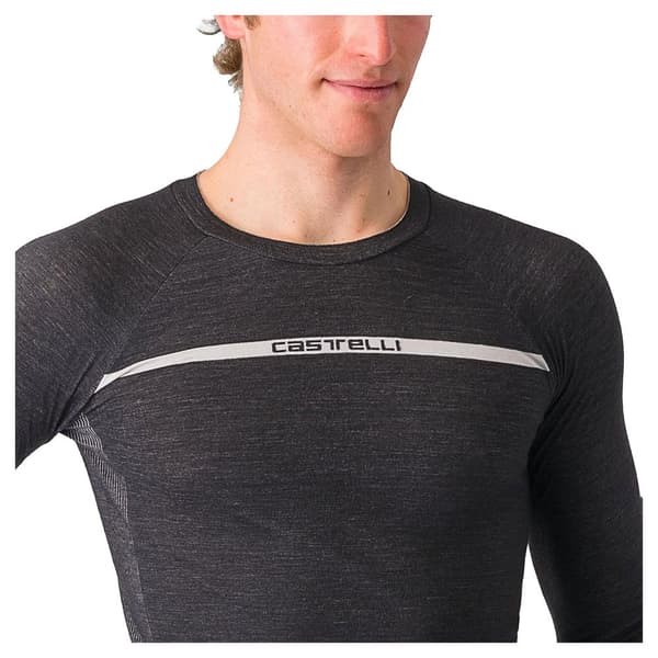 Castelli Merino Pitkähihainen Aluspaita Musta S-M Mies