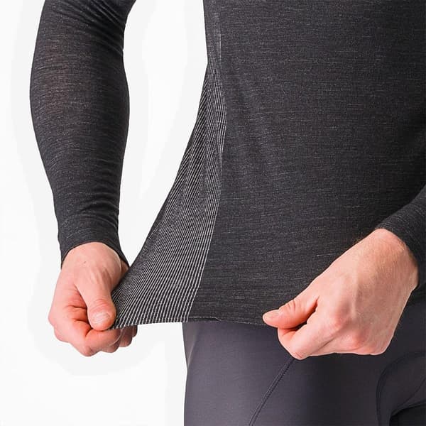 Castelli Merino Pitkähihainen Aluspaita Musta S-M Mies