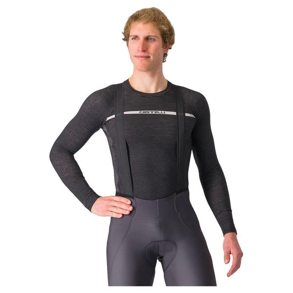 Castelli Merino Pitkähihainen Aluspaita Musta S-M Mies