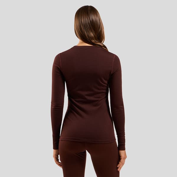 Odlo Merino 200 Langærmet Baselayer Brun M Kvinde