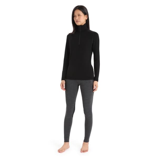 Icebreaker Merino 260 Tech Langærmet Baselayer Sort XL Kvinde