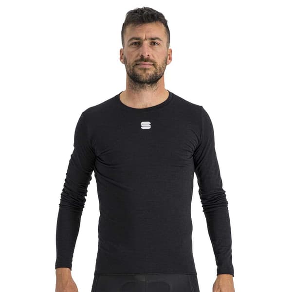 Sportful Merino Layer Tee Langærmet Baselayer Sort 2XL Mand