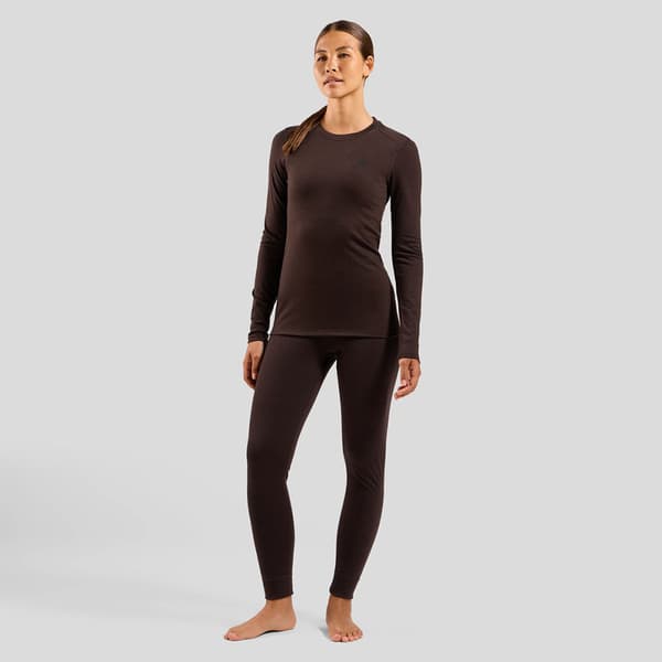 Odlo Merino 160 Langærmet Baselayer Brun M Kvinde