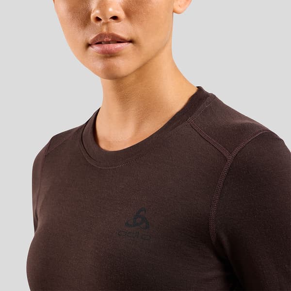Odlo Merino 160 Langærmet Baselayer Brun M Kvinde