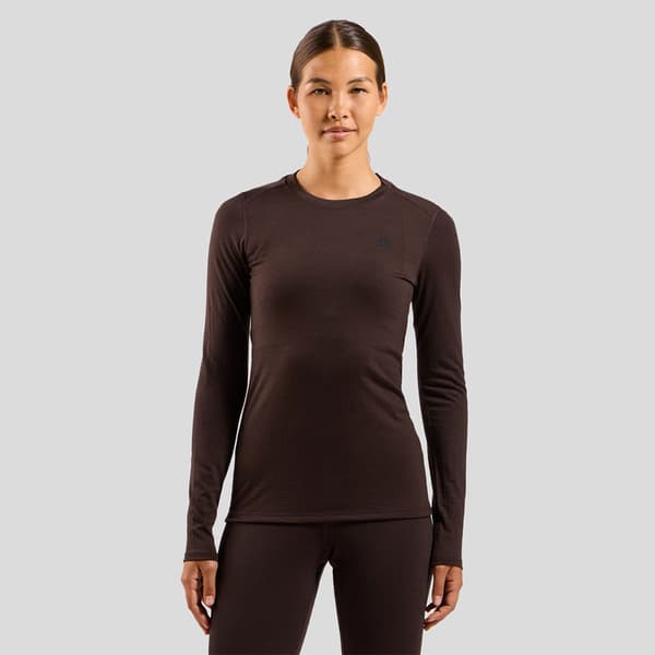 Odlo Merino 160 Langærmet Baselayer Brun M Kvinde