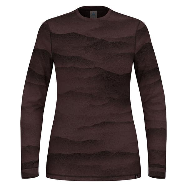 Odlo Merino Ridgelines Langærmet Baselayer Brun M Kvinde