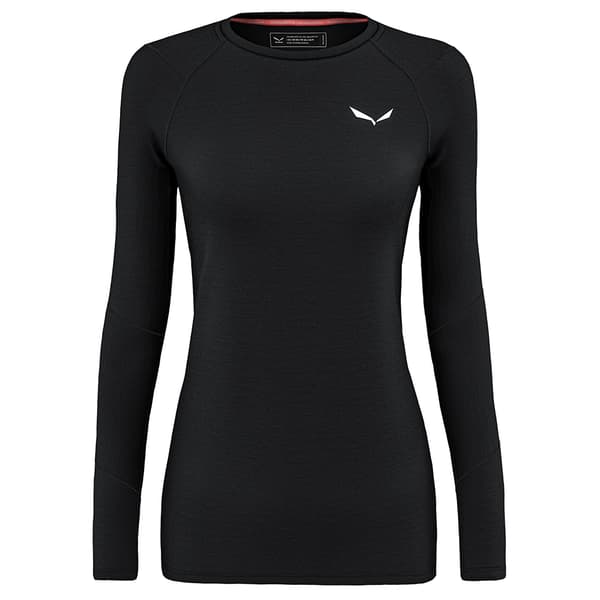 Salewa Cristallo Warm Alpine Merino Responsive Langærmet Baselayer Sort S Kvinde