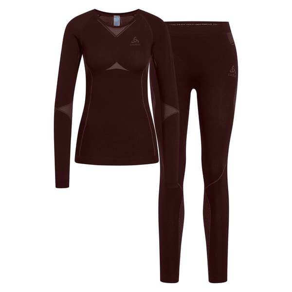 Odlo Fundamentals Performance Warm Basislagssæt Brun XS Kvinde