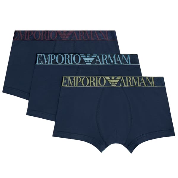 Emporio Armani 111357-4f726 Boxers 3 Enheder Blå S Mand