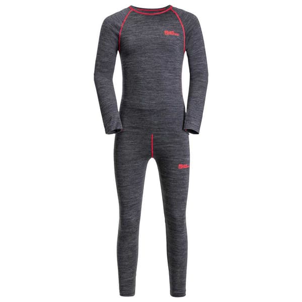 Jack Wolfskin Merino Baslager Set Grå 128 cm Pojke
