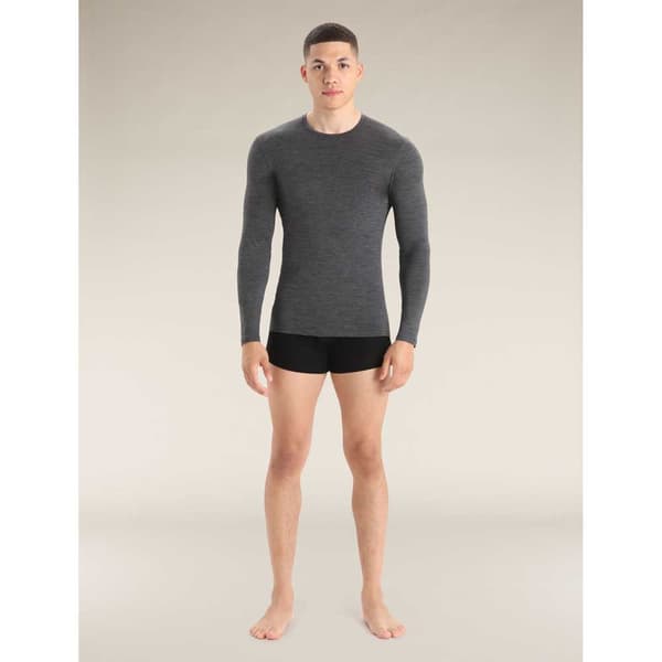 Icebreaker Merino 150 Anatomica Langærmet Baselayer Grå M Mand