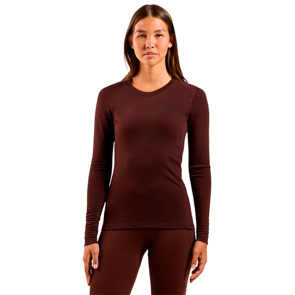 Odlo Merino 200 Langærmet Baselayer Brun XS Kvinde