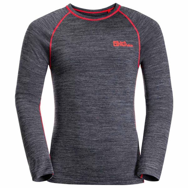 Jack Wolfskin Merino Basislagssæt Grå 176 cm Dreng