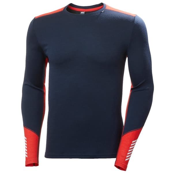 Helly Hansen Lifa Merino Midweight Crew Långärmad Baslager Blå L Man