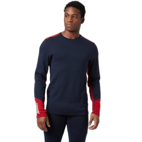 Helly Hansen Lifa Merino Midweight Crew Långärmad Baslager Blå L Man