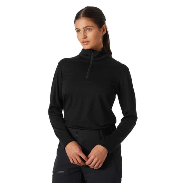 Helly Hansen Merino Pitkähihainen Aluspaita Musta M Nainen