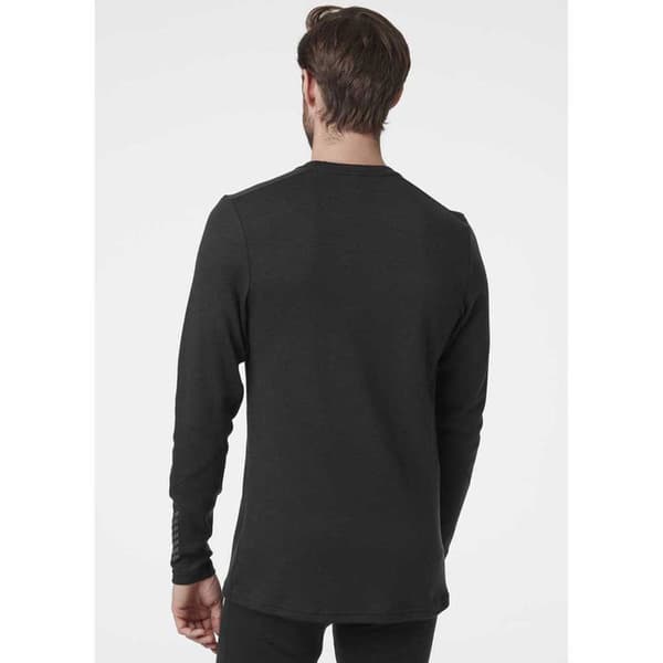 Helly Hansen Lifa Merino Midweight Crew Langærmet Baselayer Sort S Mand