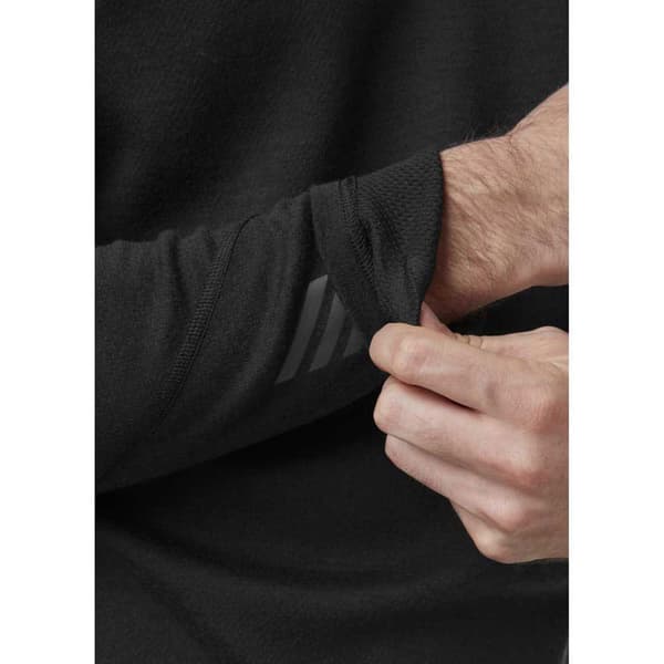 Helly Hansen Lifa Merino Midweight Crew Langærmet Baselayer Sort S Mand