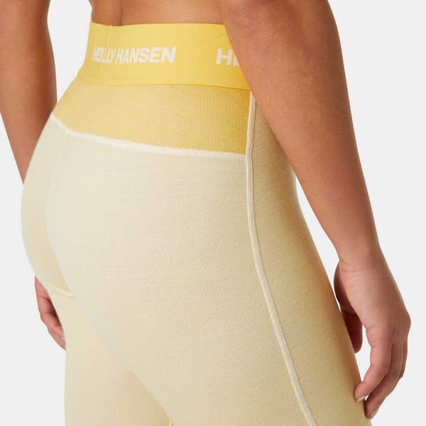 Helly Hansen Lifa Merino Midweight Baselagbukser Gul M Kvinde