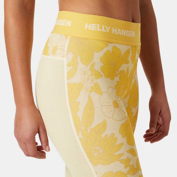Helly Hansen Lifa Merino Midweight Gra Baslagerbyxor Gul M Kvinna