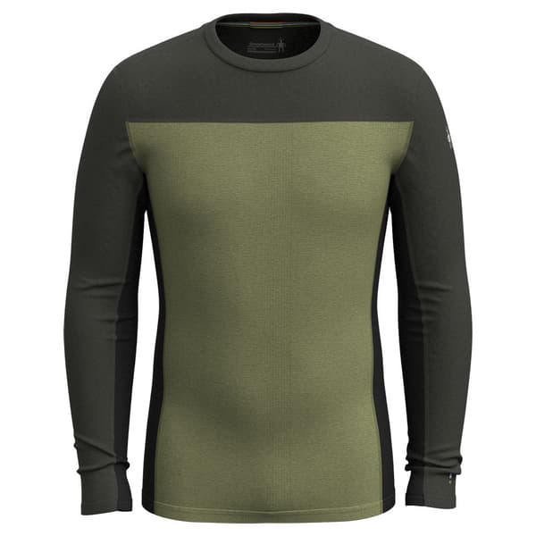 Smartwool Classic Thermal Merino Colorblock Crew Langærmet Baselayer Grøn L Mand