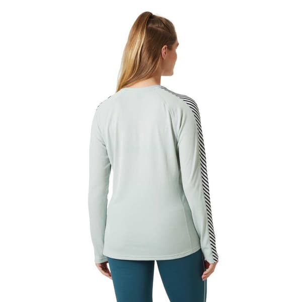 Helly Hansen Lifa Active Stripe Pitkähihainen Aluspaita Vihreä M Nainen
