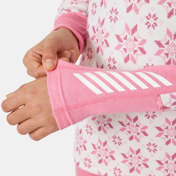 Helly Hansen Graphic Lifa Merino Youth Baslager Set Rosa 14 Years Pojke
