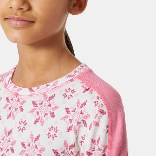 Helly Hansen Graphic Lifa Merino Youth Baslager Set Rosa 14 Years Pojke