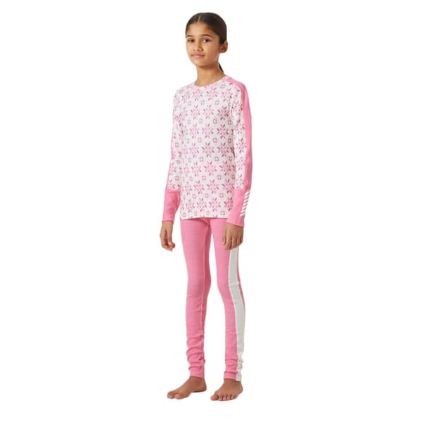Helly Hansen Graphic Lifa Merino Youth Baslager Set Rosa 14 Years Pojke