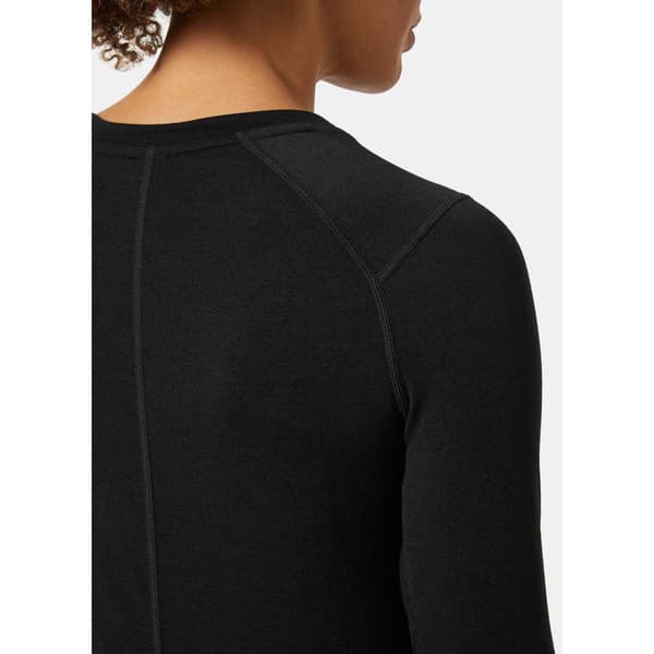Helly Hansen Durawool Crew Langærmet Baselayer Sort XS Kvinde