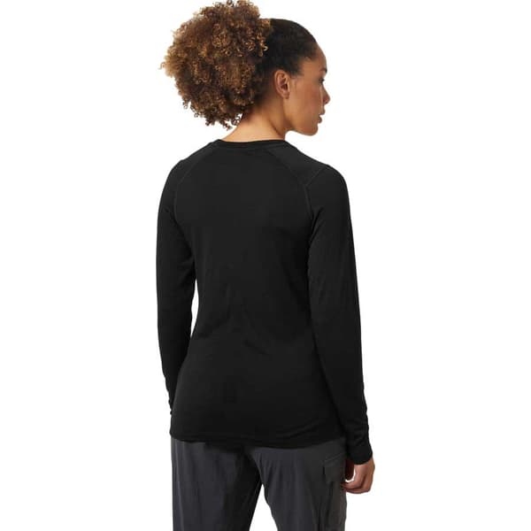Helly Hansen Durawool Crew Langærmet Baselayer Sort XS Kvinde