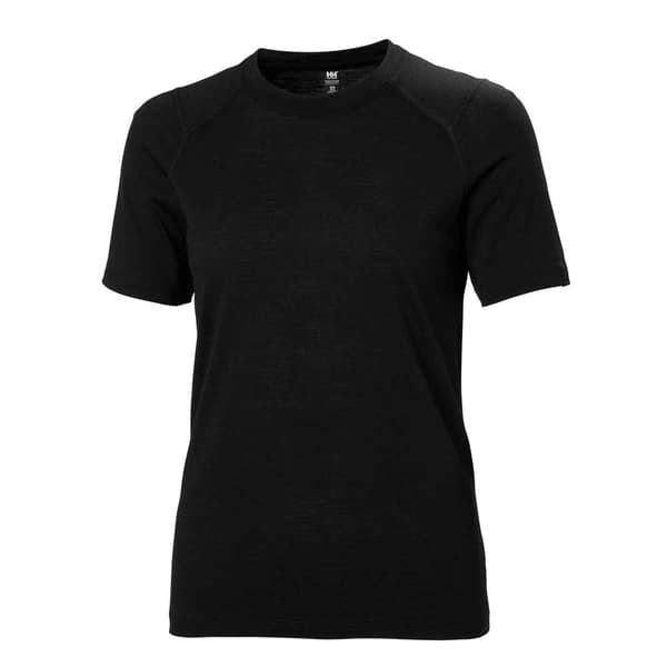 Helly Hansen Durawool Kortærmet Baselayer Sort XS Kvinde