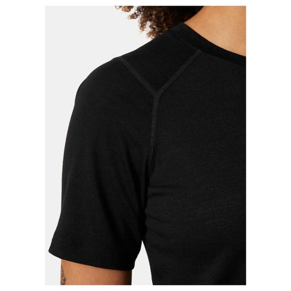 Helly Hansen Durawool Kortærmet Baselayer Sort XS Kvinde
