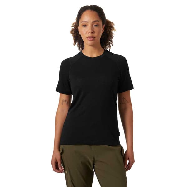 Helly Hansen Durawool Kortærmet Baselayer Sort XS Kvinde